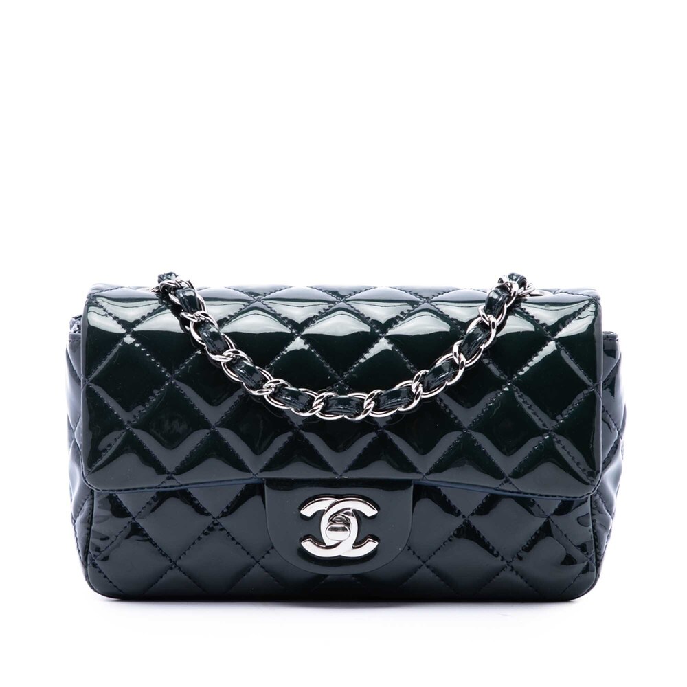 Pre-Loved Chanel Mini Rectangular Classic Patent Single Flap